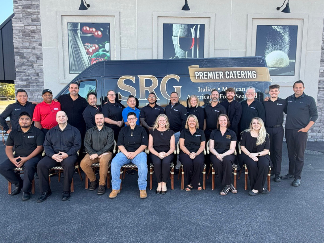 The SRG Catering team in Fort Wayne, Indiana, beside the Premier Catering van
